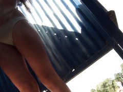 Подсмотренное видео в пляжной кабинке Симферополя