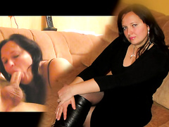 Водитель трахает в рот бухгалтера у нее в гостях