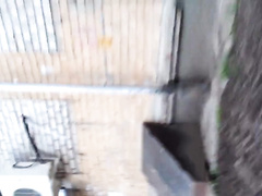 Секс с Машкой на стене многоэтажки